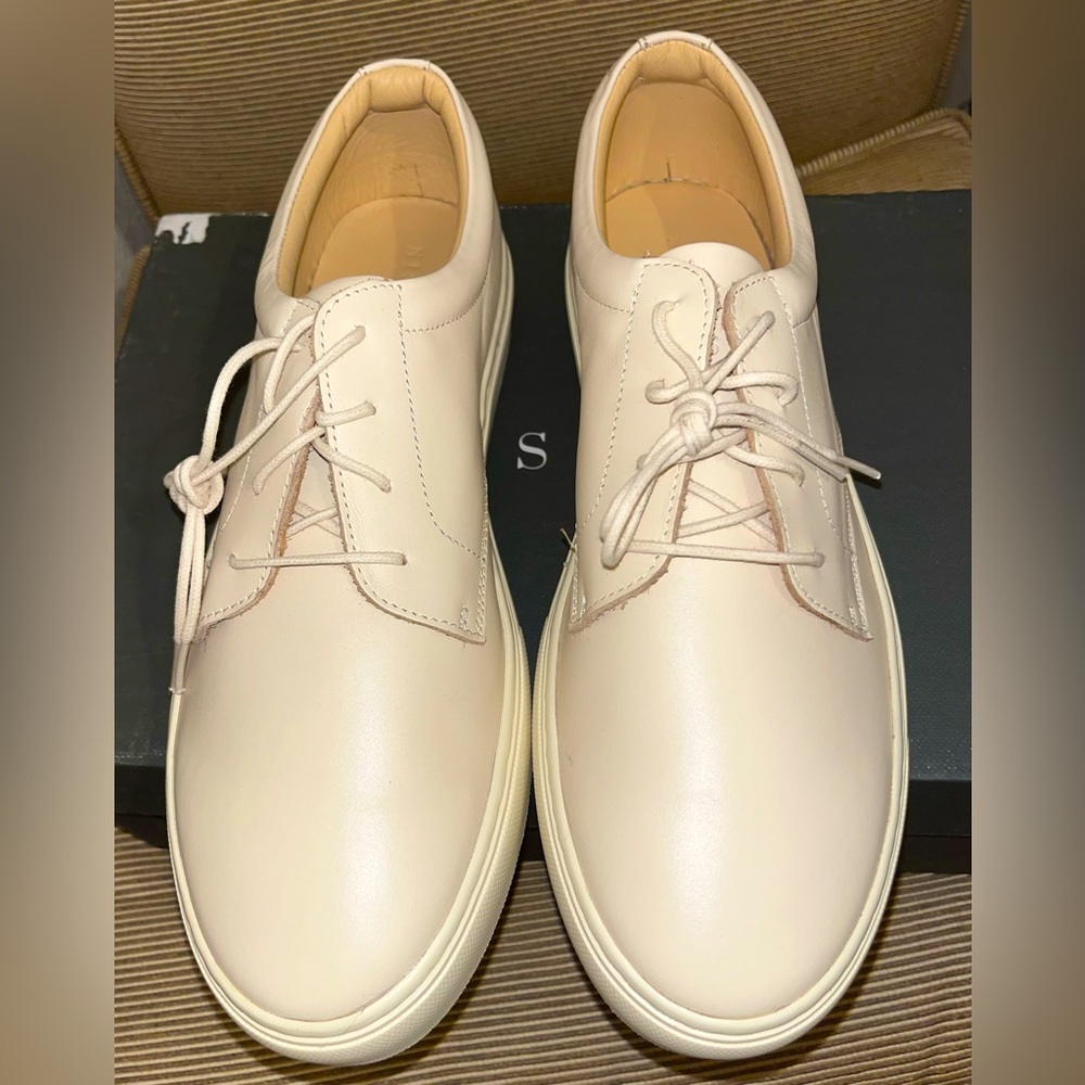 🌟NWT Nisolo Men's Diego Leather Everyday Low Top Sneaker in Bone, Size 9 - Picture 17 of 17